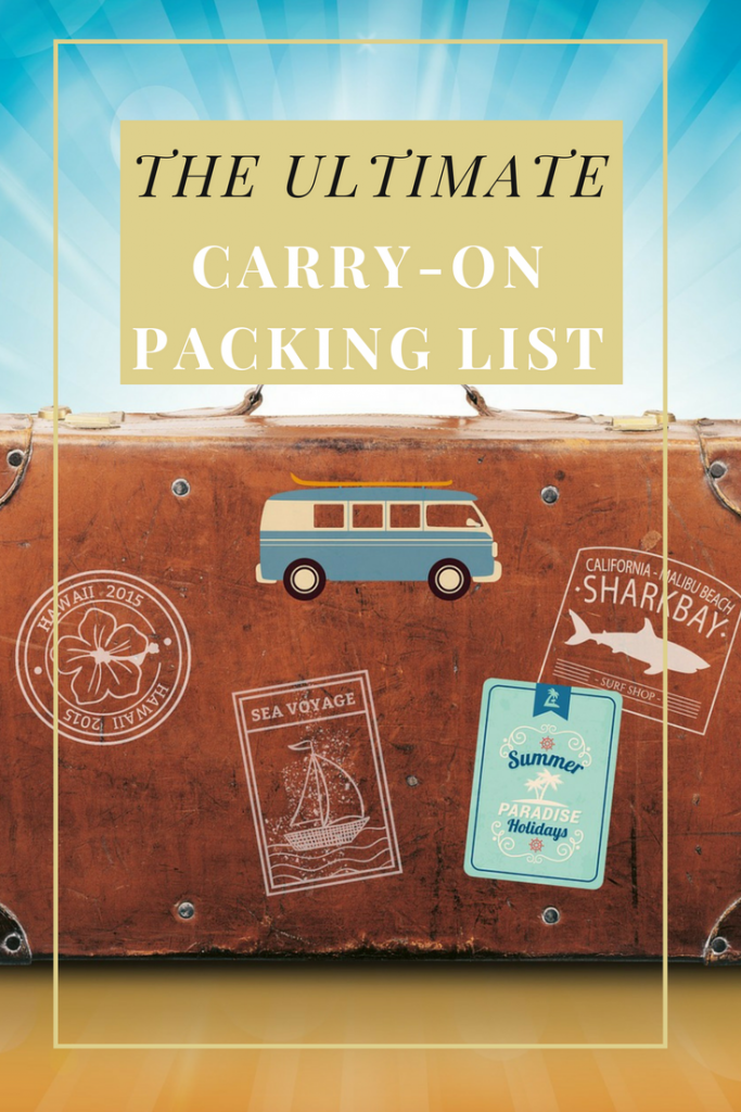Carry-On Packing List - what to pack in your carry-on