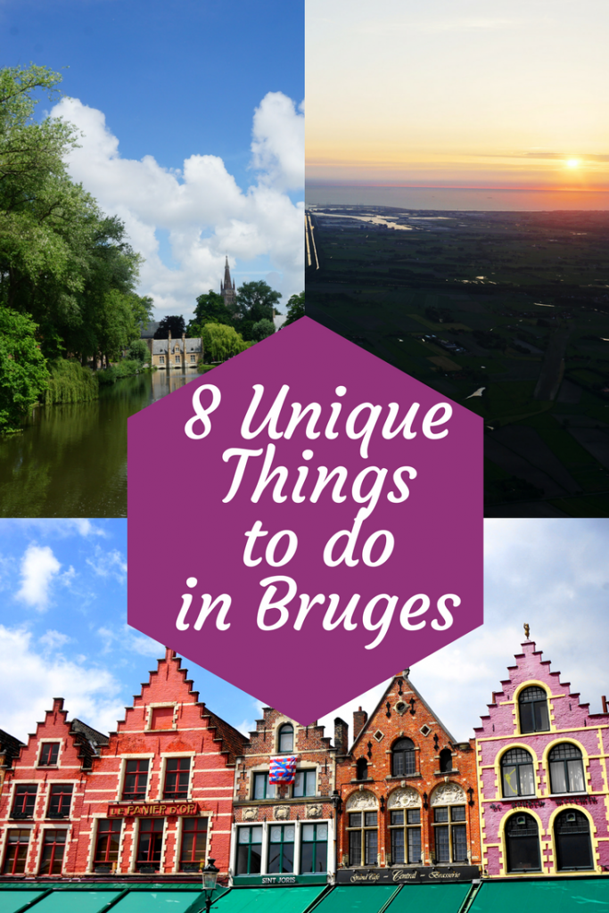 Explore 8 unique things to do in Bruges, Belgium! From hot air ballooning to biking to beer tasting, make sure you add these activities to your bucket list!