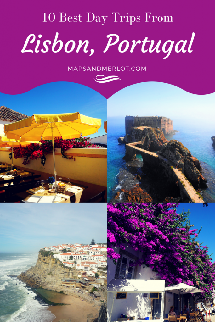Discover the top 10 day trips from Lisbon, Portugal! #lisbon #portugal #daytrip #obidos #berlengas #cascais #sintra #belem #cabodaroca #azenhasdomar