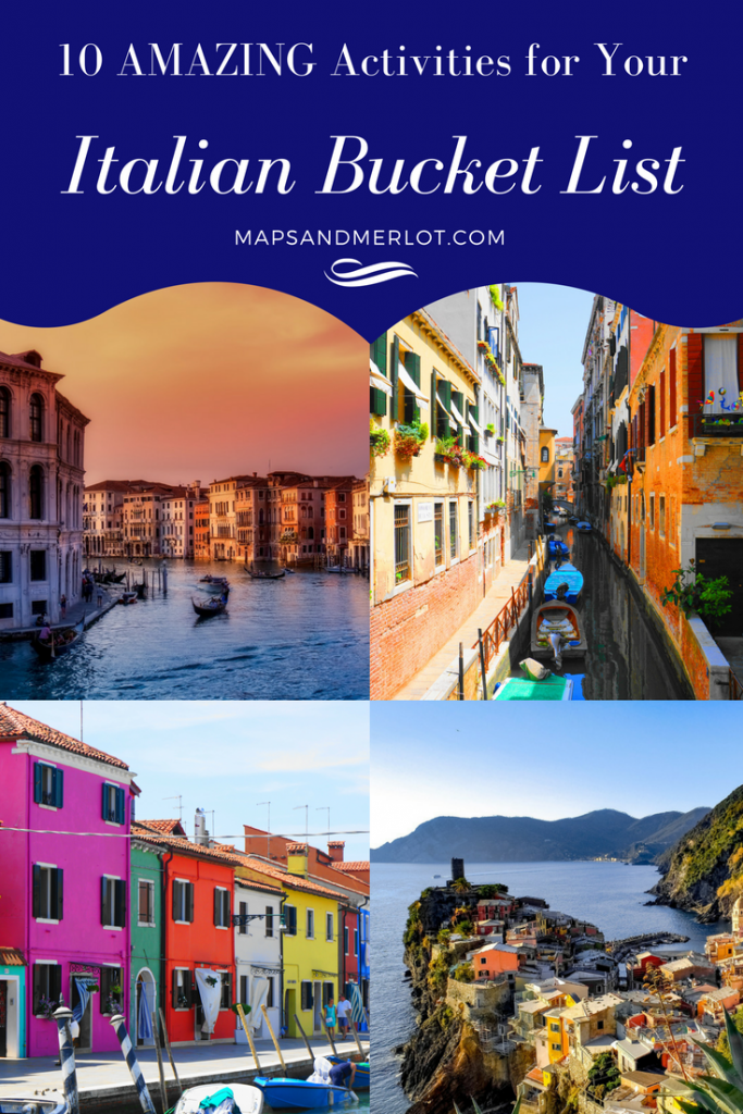 Italian bucket list, top things to do in Italy, what to do in Italy, Italy vacation