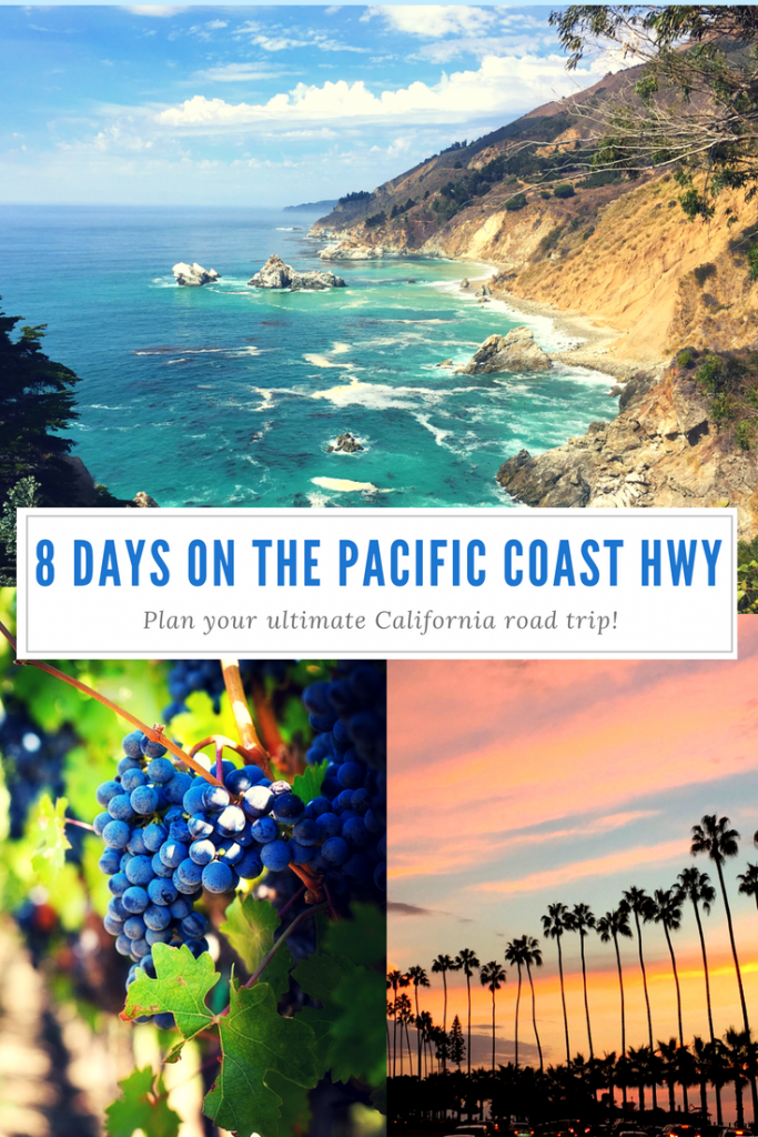 Plan the perfect 8 day Pacific Coast Highway road trip itinerary! Discover the wonders of San Francisco down to San Diego! #california #roadtrip #PCH #pacificcoasthighway #sanfrancisco #napa #carmelbythesea #bigsur #bixbybridge #mcwayfalls #morrobay #solvang #venicebeach #sandiego #lajolla