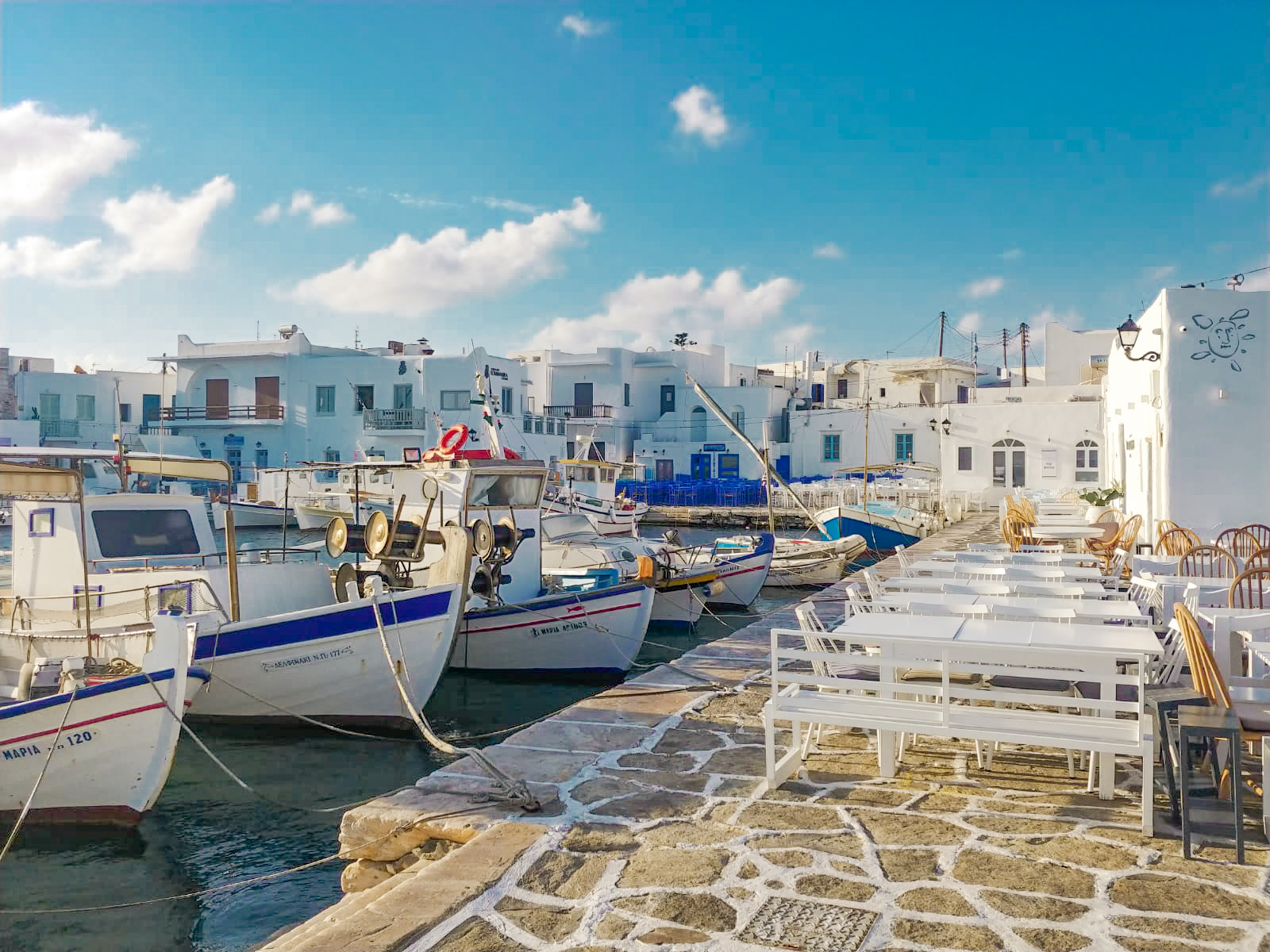 Naoussa Port in Paros, Greece