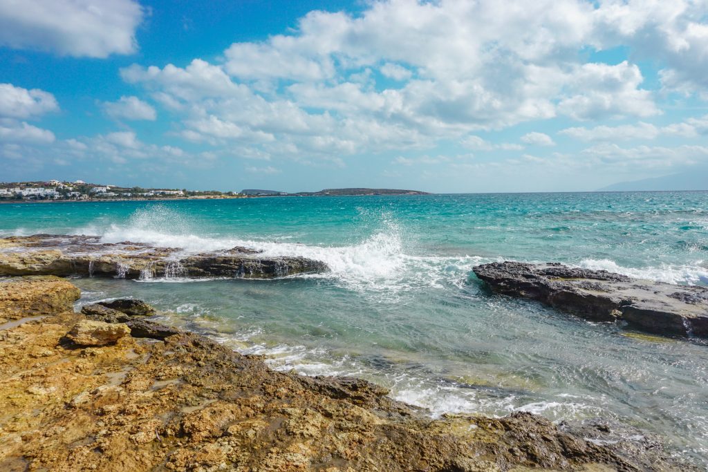 Santa Maria Beach on Paros, Greece