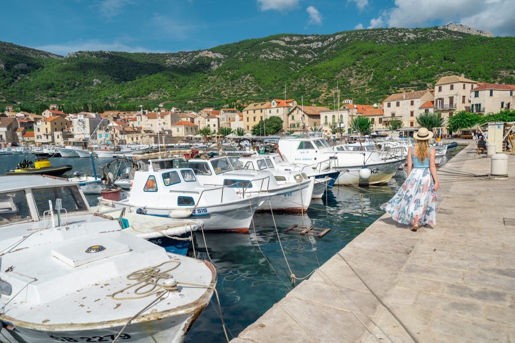 Best Instagram spots in Komiza in Vis, Croatia -Komiza Harbor main pier
