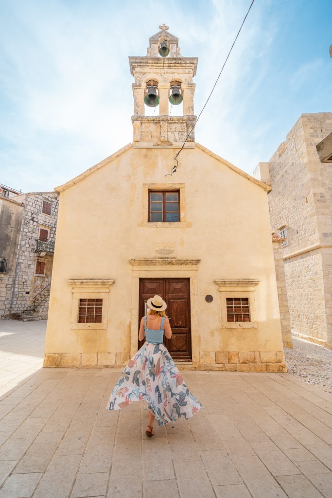 Best Instagram photo spots in Komiza in Vis, Croatia - church