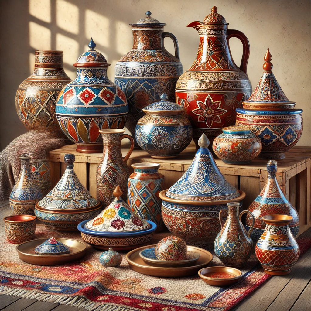 Traditional Moroccan pottery - joining a pottery workshop is one of the best things to do in Fes, Morocco