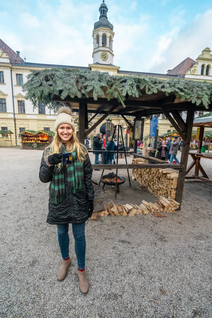 1 day in Regensburg, Germany in December - drinking gluhwein at a Christmas market