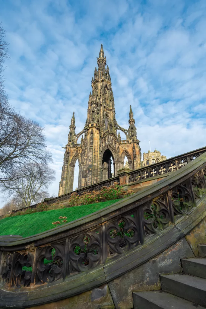 Scott's Monument in Edinburgh, Scotland - one of the top photo spots in Edinburgh for Instagram