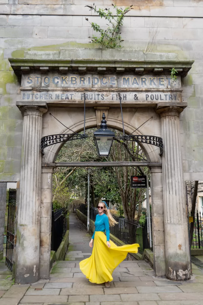 Stockbridge Market Arch in Edinburgh, Scotland - one of the top photo spots in Edinburgh for Instagram